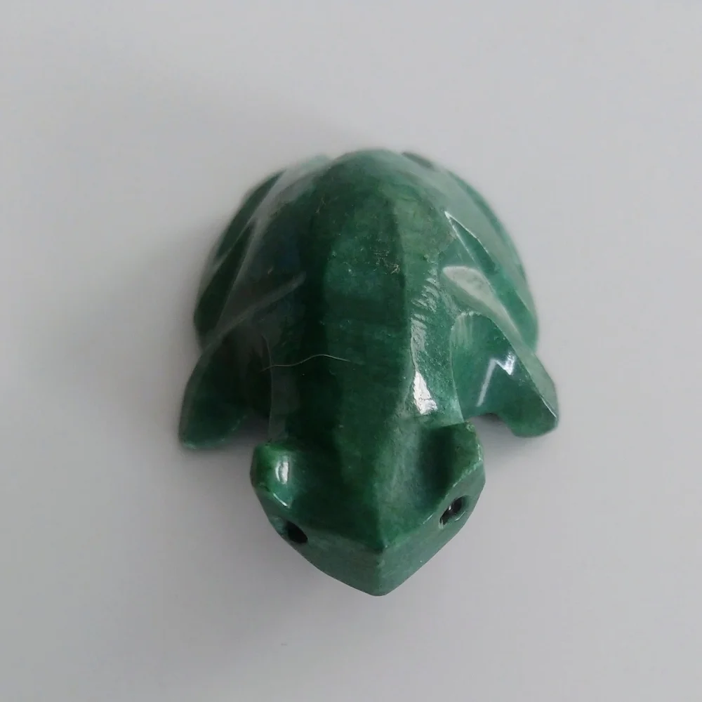 Jade Green Stone Frog Figurine